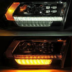 img 3 attached to Pro-Series Alpha-Black LED Headlights With DRL Bar And Sequential Turn/Activation Light For Ram 1500/2500/3500 (5Th Gen 2500 Style) - AlphaRex® 880523-09-18