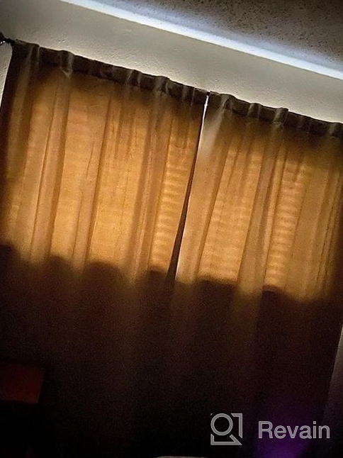 img 1 attached to 🌑 Deconovo Dark Grey Blackout Curtains - (52x84 Inch, Set of 2), Thermal Insulated Rod Pocket and Back Tab Curtains for Bedroom review by Sedric Hood