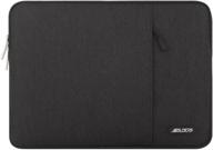 mosiso 13-13,3-дюймовая сумка для ноутбука, совместимая с macbook air / pro retina и 14-дюймовым m1 pro / max a2442 2021 2022, вертикальный чехол из полиэстера с карманом - черный логотип