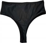 verdusa women's high cut bikini bottom thong swimwear beach panty waisted logo