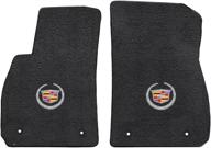 cadillac xts floor mats: premium ebony design 🚘 with crest - perfect fit for 2013-up models (2pc set) logo