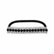 silver tone black rhinestone ponytail holder elastic hair tie headband - ruihfas women's hair accessories, 1pcs logo