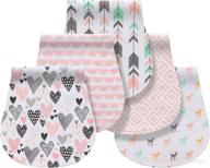 👶 ultimate 100% cotton burp cloths: absorbent & soft burping cloth newborn towel for boys, girls & unisex babies - 5 pack (full of love) logo