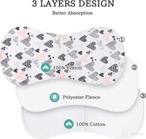 img 3 attached to 👶 Ultimate 100% Cotton Burp Cloths: Absorbent & Soft Burping Cloth Newborn Towel for Boys, Girls & Unisex Babies - 5 Pack (Full of Love)