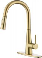 tohlar gold kitchen faucet, kitchen faucets with pull down sprayer, stainless steel single handle kitchen faucet fit for 1 or 3 holes kitchen sink faucet gold faucet for kitchen brushed gold логотип