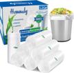 350-pack clear small trash bags for home and office - strong garbage bags fit 10 liter, 0.8, 1, 1.2, 1.5, 2, 2.6, 3 gallon bins - bathroom mini trash can bin liners - waste basket liner (clear) logo