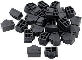 img 1 attached to Luckkyme Ethernet Hub Port RJ45 Anti Dust Cover Cap Protector Plug (50PCS/Black) – Keep Your Ethernet Ports Dust-Free with These 50 Black Dust Covers!