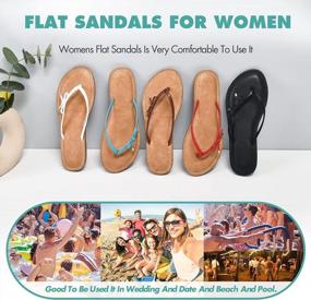 img 3 attached to Women'S Microfiber Leather Dress Sandals: Summer Fashion Slides And Flip Flops Collection