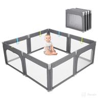 portable kids safety play center for home - indoor fence anti-fall playpen, extra large playard for babies - anti-fall playpen logo