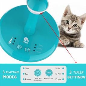 img 2 attached to Cat Laser Toys, 3 In 1 Tumbler Interactive Cat Toys, Laser And Feather Toys For Indoor Cats Kittens Pets, Rechargeable Automatic Cats Chaser Toy With Laser,3 Speed Modes,3 Timer Settings