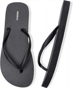 img 4 attached to Stylish And Comfortable Adokoo Women'S Flip Flop Sandals For Beach And Shower