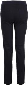 img 3 attached to Nautica Girls Uniform Straight Stretch Girls' Clothing ~ Pants & Capris