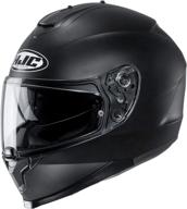 👨 hjc c70 semi-flat black small helmet - premium protection and style logo