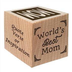 img 3 attached to Personalized Wooden Baby Block For First Mother'S Day 2022 - Custom Engraved Gift For Boy, Girl And New Mom