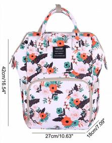 img 3 attached to Waterproof Multi-Function Mummy Fashion Diaper Bag Nappy Backpack Handbag Tote - JiaYou 1#Flower, 20L