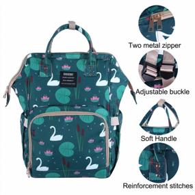 img 2 attached to Waterproof Multi-Function Mummy Fashion Diaper Bag Nappy Backpack Handbag Tote - JiaYou 1#Flower, 20L
