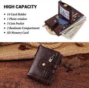 img 2 attached to 👔 Stylish Trifold Wallets for Men: Leather Blocking Minimalist Accessories, Card Cases & Money Organizers