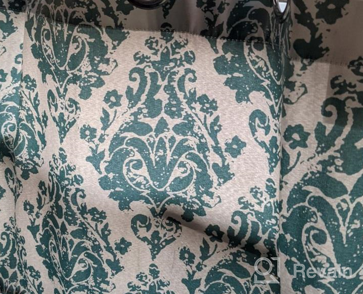 img 1 attached to Transform Your Home With Anjee'S Medallion Damask Printed Blackout Curtains - Classic Style For Living Room, Kitchen, Dining Room! review by Dan Quiceno