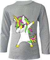 dabbing unicorn sleeve t shirt leggings girls' clothing : leggings logo