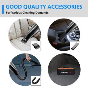 img 1 attached to 🚗 Powerful 12KPa Handheld Car Vacuum Cleaner for Wet/Dry Cleaning – Ideal for Car Carpet, Seats, Pet Hair – Includes 2 HEPA Storage Bags & 16.4ft Cord – Portable & Efficient Aspiradora para Carro