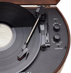 img 2 attached to Retro-Styled Wooden Suitcase Turntable With Bluetooth And USB - ClearClick'S Vintage Classic