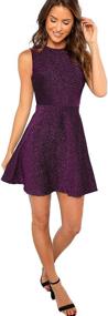 img 2 attached to 👗 DIDK Sleeveless Flared Glitter Dress for Women – Women's Clothing and Dresses