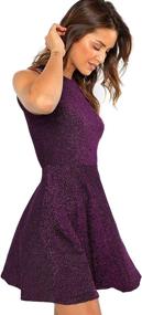 img 3 attached to 👗 DIDK Sleeveless Flared Glitter Dress for Women – Women's Clothing and Dresses