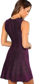 img 1 attached to 👗 DIDK Sleeveless Flared Glitter Dress for Women – Women's Clothing and Dresses