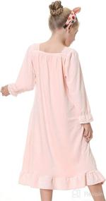 img 3 attached to PUFSUNJJ Girls Princess Nightgown, Winter Long Sleeve Flannel Nightdress Pajamas Dress for Kids Ages 3-12 Years