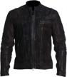 mens leather cafe racer motorcycle biker jacket - vintage outerwear collection logo