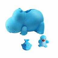 blue hippo silicone bath spout cover faucet protector for kids - free baby tub faucet accessories & toys logo