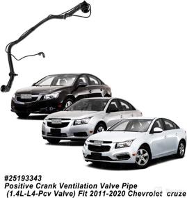 img 2 attached to 🔧 PCV Valve Tube for Chevy Sonic Trax Cruze 2011-2020, (PCV) # 25193343 Positive Crank Ventilation Valve Pipe with Bypass Valve - GM Cruze Compatible