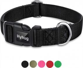 img 4 attached to Small Solid Black Pup Dog Collar From Hyhug Pets Classic Collection