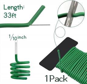img 2 attached to Garden Plant Ties Flexible, Soft Twist Wire Ties 33 Feet, Tomato Plant Support Garden Twine, Rubber Coated Garden Twine Wire Support Plant Stems Stalks
