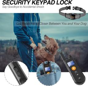 img 2 attached to 🐶 Premium Dog Shock Collars with Remote: 3 Modes, Safety Lock, IP67 Waterproof, 3280FT Range, 99 Levels Vibration & Shock - For Large, Medium, Small Dogs (Black)
