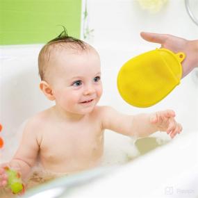 img 1 attached to 🛁 Enhance Your Toddler's Bath Time with the Toddler Silicone Body Bath Brush: The Bath Mitt - Quick-Dry Replacement for Kids Washcloth in Vibrant Yellow