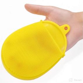 img 3 attached to 🛁 Enhance Your Toddler's Bath Time with the Toddler Silicone Body Bath Brush: The Bath Mitt - Quick-Dry Replacement for Kids Washcloth in Vibrant Yellow