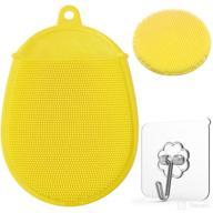 🛁 enhance your toddler's bath time with the toddler silicone body bath brush: the bath mitt - quick-dry replacement for kids washcloth in vibrant yellow logo