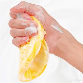 img 2 attached to 🛁 Enhance Your Toddler's Bath Time with the Toddler Silicone Body Bath Brush: The Bath Mitt - Quick-Dry Replacement for Kids Washcloth in Vibrant Yellow