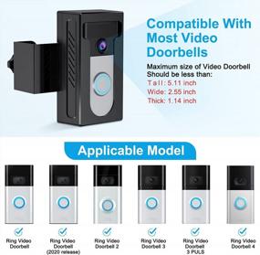img 2 attached to 🔒 Adjustable Anti-Theft Video Doorbell Mount Bracket - No Drilling, Unobstructed Doorbell Motion Sensor - Ideal Mounting Accessories for Homes, Apartments, and Offices