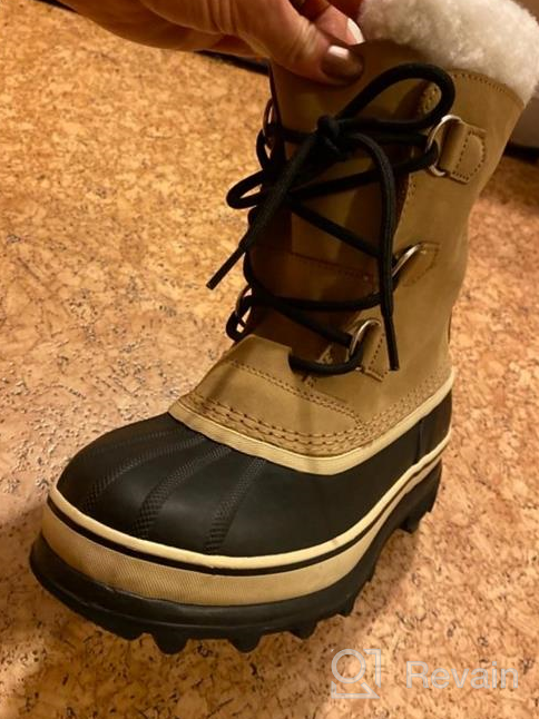 img 1 attached to SOREL - Kids' Youth Caribou Waterproof Winter Boot with Fur Snow Cuff - Perfect for Snowy Adventures! review by Alec Winsor