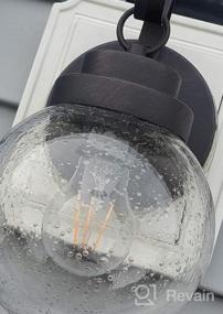 img 8 attached to LALUZ Наружный светильник для крыльца, 2 шт., наружные настенные светильники из пузырчатого стекла с антикоррозийным покрытием для входной двери садового патио, ржавая бронза