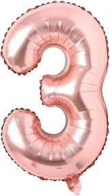 img 3 attached to 🎉 Party Perfect: 40 Inch Rose Gold Letter Balloon for Wedding, Birthday, Bridal Shower & More!