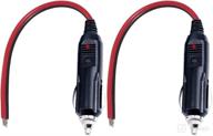 🔌 enhanced 12v car cigarette lighter male plug replacement - premium 24v car power adapter with led lights and 15a fuse логотип