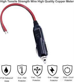 img 2 attached to 🔌 Enhanced 12V Car Cigarette Lighter Male Plug Replacement - Premium 24V Car Power Adapter with LED Lights and 15A Fuse