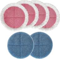 🧹 high-quality electric mop pads: 6-pack round spin scrubber replacement mops - 7.28-inch size logo