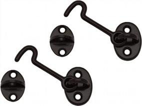 img 4 attached to Pack Of 2 QCAA Cabinet Hook Latch In Oil Rubbed Bronze, 2-1/2" For Cabinets And Windows, Premium Forged Brass Construction, Made In Taiwan