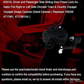 img 3 attached to 🚪 Driver and Passenger Side Door Lock Actuator for Town &amp; Country Voyager, Voyager, Dodge Caravan, and Grand Caravan (Replaces 746-259 4717961, 4717961AA) K00151L