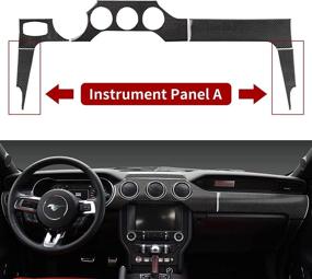 img 3 attached to Enhance Your Ford Mustang GT Interior with Carbon Fiber Center Console Instrument Sticker Decal - Must-Have Accessories for 2015-2020 Models
