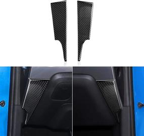 img 4 attached to Enhance Your Ford Mustang GT Interior with Carbon Fiber Center Console Instrument Sticker Decal - Must-Have Accessories for 2015-2020 Models